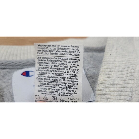 Champion Sweatshirt Mens 2XL Blank Casual White Fleece Crewneck BLANK Sweater - Picture 6 of 10